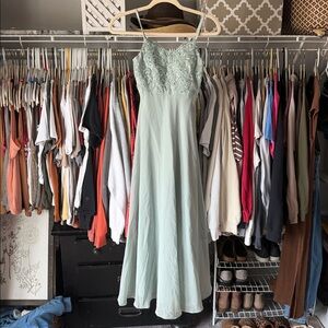 Azazie Agave Chiffon Jr. Bridesmaid Dress